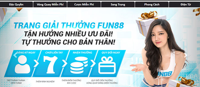 trang giải thưởng fun88